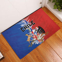 Chile Flag Map Rubber Doormat Happy Independence Day