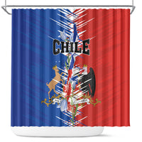 Chile Flag Map Shower Curtain Happy Independence Day