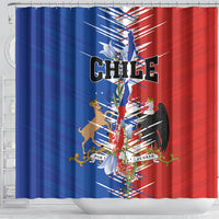 Chile Flag Map Shower Curtain Happy Independence Day
