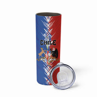 Personalized Chile Flag Map Skinny Tumbler Happy Independence Day