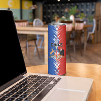Personalized Chile Flag Map Skinny Tumbler Happy Independence Day