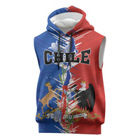 Personalized Chile Flag Map Sleeveless Hoodie Happy Independence Day