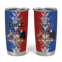 Personalized Chile Flag Map Tumbler Cup Happy Independence Day