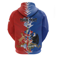 Personalized Chile Flag Map Zip Hoodie Happy Independence Day