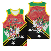 Personalized Saint Kitts and Nevis Basketball Jersey Happy Independence Day