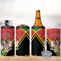 Personalized Saint Kitts and Nevis 4 in 1 Can Cooler Tumbler Happy Independence Day