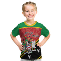 Personalized Saint Kitts and Nevis Kid T Shirt Happy Independence Day
