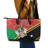 Saint Kitts and Nevis Leather Tote Bag Happy Independence Day