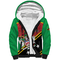 Personalized Saint Kitts and Nevis Sherpa Hoodie Happy Independence Day