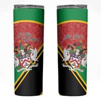 Personalized Saint Kitts and Nevis Skinny Tumbler Happy Independence Day