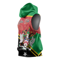 Personalized Saint Kitts and Nevis Sleeveless Hoodie Happy Independence Day
