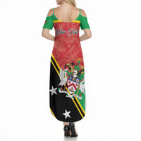 Personalized Saint Kitts and Nevis Summer Maxi Dress Happy Independence Day