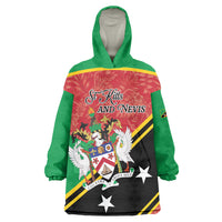 Personalized Saint Kitts and Nevis Wearable Blanket Hoodie Happy Independence Day