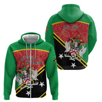 Personalized Saint Kitts and Nevis Zip Hoodie Happy Independence Day
