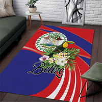 Belize Toucan Tropical Area Rug Happy Independence Day
