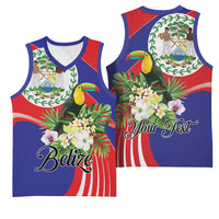 Personalized Belize Toucan Tropical Basketball Jersey Happy Independence Day