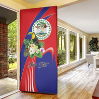Personalized Belize Toucan Tropical Door Cover Happy Independence Day