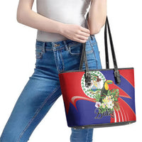 Belize Toucan Tropical Leather Tote Bag Happy Independence Day