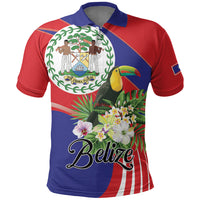 Personalized Belize Toucan Tropical Polo Shirt Happy Independence Day