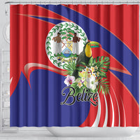 Belize Toucan Tropical Shower Curtain Happy Independence Day