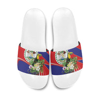 Belize Toucan Tropical Slide Sandals Happy Independence Day