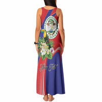 Personalized Belize Toucan Tropical Tank Maxi Dress Happy Independence Day