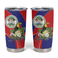 Personalized Belize Toucan Tropical Tumbler Cup Happy Independence Day
