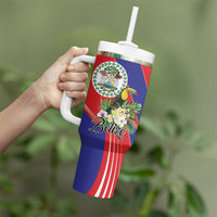 Personalized Belize Toucan Tropical Tumbler With Handle Happy Independence Day
