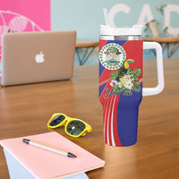 Personalized Belize Toucan Tropical Tumbler With Handle Happy Independence Day