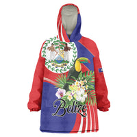 Personalized Belize Toucan Tropical Wearable Blanket Hoodie Happy Independence Day