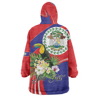 Personalized Belize Toucan Tropical Wearable Blanket Hoodie Happy Independence Day