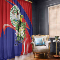 Belize Toucan Tropical Window Curtain Happy Independence Day
