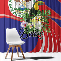 Belize Toucan Tropical Window Curtain Happy Independence Day