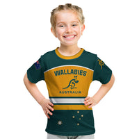 Australia Rugby Kid T Shirt Wallabies Go 2023 World Cup - Wonder Print Shop