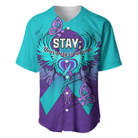 Personalised Stay Your Story is Not Over Suicide Prevention Baseball Jersey - Wonder Print Shop