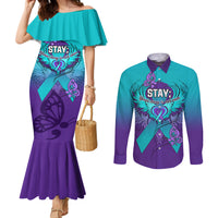 personalised-stay-your-story-is-not-over-suicide-prevention-couples-matching-mermaid-dress-and-long-sleeve-button-shirts