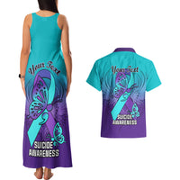 Personalised Stay Your Story is Not Over Suicide Prevention Couples Matching Tank Maxi Dress and Hawaiian Shirt - Wonder Print Shop