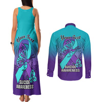 Personalised Stay Your Story is Not Over Suicide Prevention Couples Matching Tank Maxi Dress and Long Sleeve Button Shirts - Wonder Print Shop