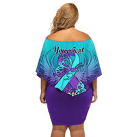 Personalised Stay Your Story is Not Over Suicide Prevention Off Shoulder Short Dress - Wonder Print Shop