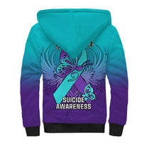 Personalised Stay Your Story is Not Over Suicide Prevention Sherpa Hoodie - Wonder Print Shop