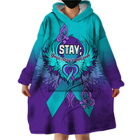Personalised Stay Your Story is Not Over Suicide Prevention Wearable Blanket Hoodie - Wonder Print Shop