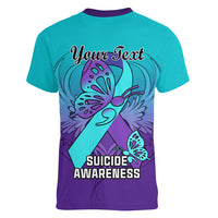 Personalised Stay Your Story is Not Over Suicide Prevention Women V Neck T Shirt - Wonder Print Shop