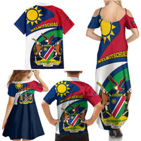 Namibia Rugby Family Matching Summer Maxi Dress and Hawaiian Shirt Welwitschias Go 2023 World Cup - Wonder Print Shop