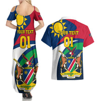 Custom Namibia Rugby Couples Matching Summer Maxi Dress and Hawaiian Shirt Welwitschias Go 2023 World Cup - Wonder Print Shop
