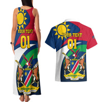 Custom Namibia Rugby Couples Matching Tank Maxi Dress and Hawaiian Shirt Welwitschias Go 2023 World Cup - Wonder Print Shop