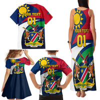 Custom Namibia Rugby Family Matching Tank Maxi Dress and Hawaiian Shirt Welwitschias Go 2023 World Cup - Wonder Print Shop