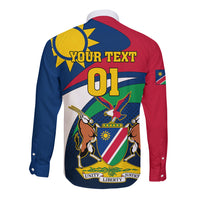 Custom Namibia Rugby Long Sleeve Button Shirt Welwitschias Go 2023 World Cup - Wonder Print Shop