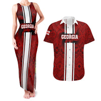 Georgia Rugby Couples Matching Tank Maxi Dress and Hawaiian Shirt The Lelos Go 2023 World Cup - Wonder Print Shop