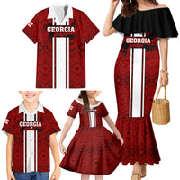 Georgia Rugby Family Matching Mermaid Dress and Hawaiian Shirt The Lelos Go 2023 World Cup - Wonder Print Shop