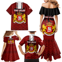 Georgia Rugby Family Matching Mermaid Dress and Hawaiian Shirt The Lelos Go 2023 World Cup - Wonder Print Shop